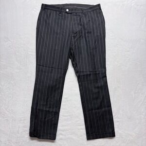INDOCHINO RJ BARRETT COLLECTION Men's Black Pinstripe Dress Pants Size‎ 36x28